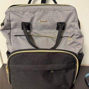 Gray and Black Backpack